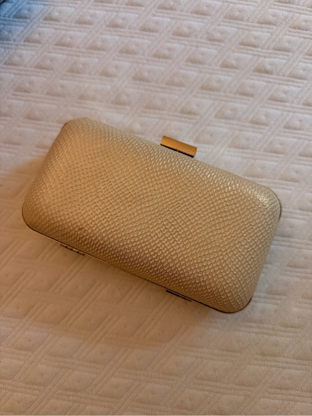 Giorgio Armani Gold Textured Evening Clutch